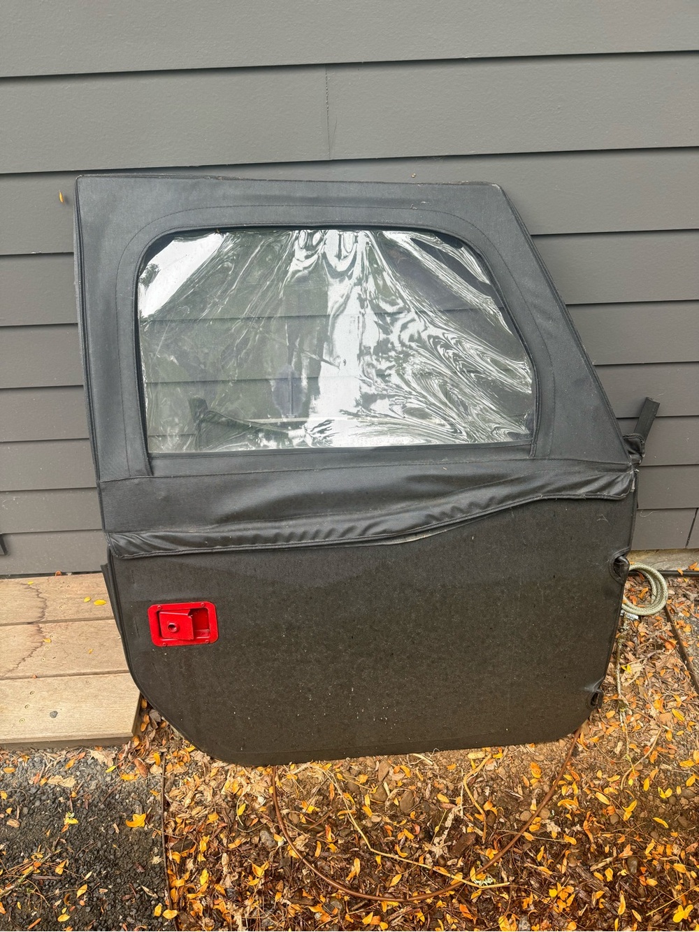 Black Soft Top Door Panel with Clear Window - Home Storage & Organization
